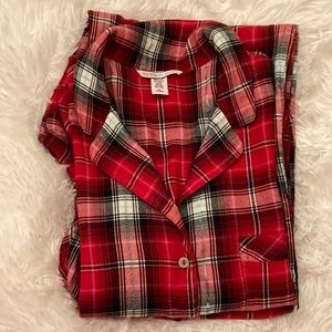 Victoria’s Secret Red Plaid Pajamas. Light Weight Flannel Pajamas. Medium